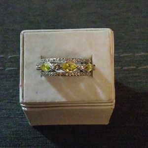 New .925 sterling silver Citrine ring size 7